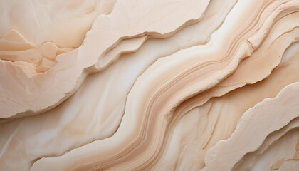 Fototapeta premium Abstract textured stone backdrop. Matte surface with delicate veins of beige and ivory.