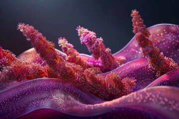 Amaranth Dreamscape: A Purple Landscape of Seeds