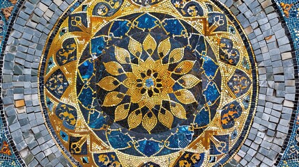 Obraz premium Ornate Islamic Ceramic Plate with Luxurious Detail