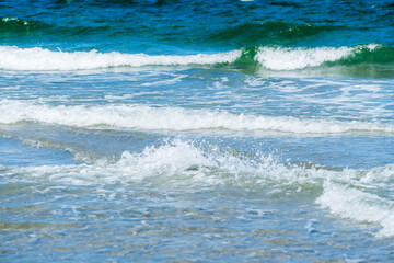 waves crashing in ocean
