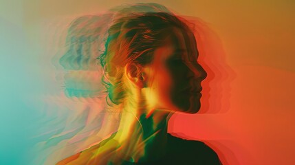 Portrait of a woman in an abstract style