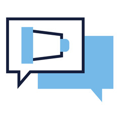 Announcement colored glyph icon vector for mobile app, website, logo and presentation design.