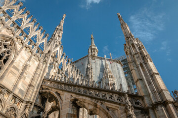 Views from Milan Cathedral in the city of Milan, Italy © YH