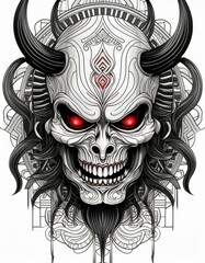 ilustraci&oacute;n de demonios de estilo japon&eacute;s 20
