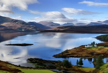 Fototapeta premium A view of the Scottish Highlands