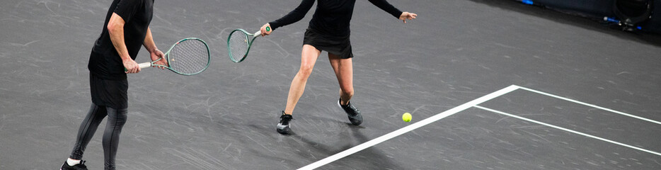 Fototapeta premium tennis player in action on court