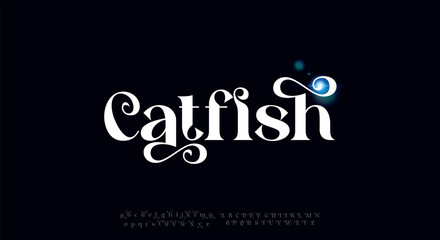 Catfish creative modern stylish calligraphy letter logo design