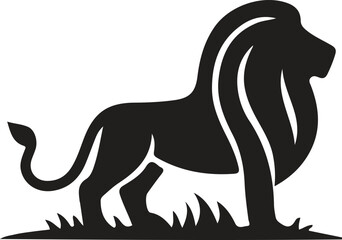 silhouette of a lion
