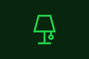 desk lamp illustration in line style design. Vector illustration.
