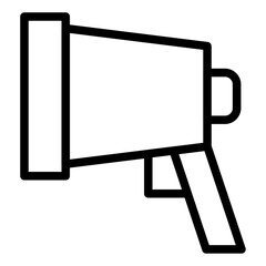 Megaphone outline icon vector for mobile app, website, logo and presentation design.