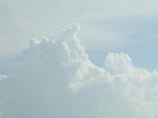 Cumulus cloud formation taking shape, high in the sky, over Kent County, Delaware. Cloudscape.