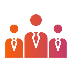 Teamwork gradient icon vector for mobile app, website, logo and presentation design.