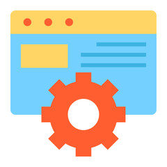 Web optimization flat icon vector for mobile app, website, logo and presentation design.