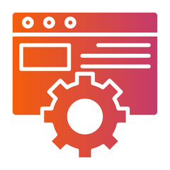 Web optimization gradient icon vector for mobile app, website, logo and presentation design.