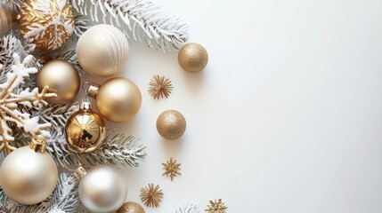 golden christmas balls