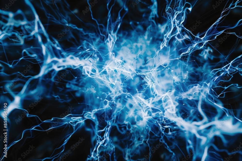 Canvas Prints dazzling blue electric abstract background showcasing powerful energy flow and dynamic light pattern