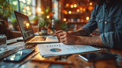 Data science. Digital technology. Computer programmer using digital tablet computer with AI, cyber security, software development, cloud computing, data exchange