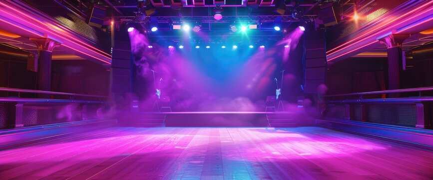 Live Performance On A Cruise Ship Stage With Vibrant Lighting