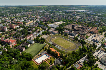 Poland- Zawiercie City AERIAL 