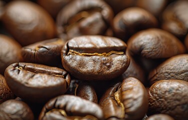 Close Up of Roasted Coffee Beans