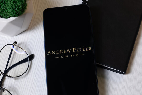 New York, USA - 1 June 2024: Andrew Peller Logo on Phone Screen, Company Icon