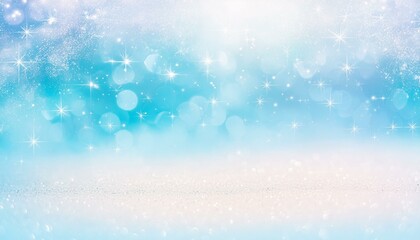 Fototapeta premium Abstract blurred bokeh light background , blue unicorn background. Pastel watercolor sky wit 