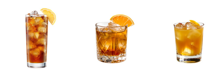Boilermaker cocktail isolated on transparent background 
