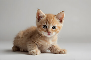 Obraz premium british kitten on white background