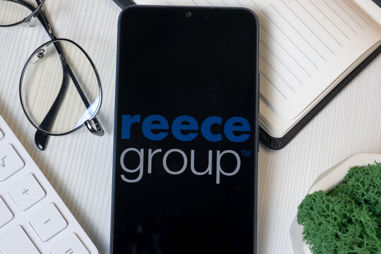 New York, USA - 1 June 2024: Reece Group Logo on Phone Screen, Company Icon