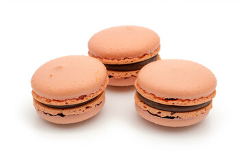 Fototapeta premium Decadent Chocolate Macarons Isolated