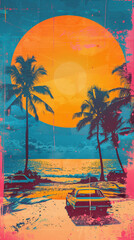 a wallpaper design for an episode of Miami Vice, 1985