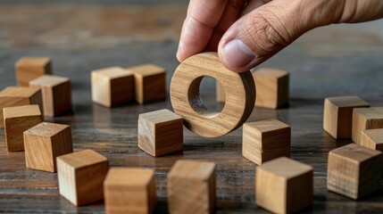 Attracting customers using magnetized wooden cubes concept