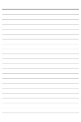 Blank lined paper sheet. Notepad and notebook template. Black and white. Vector design.