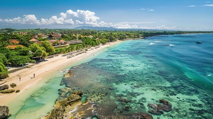 Fototapeta premium Serene Nusa Dua Beach in Southern Bali, Indonesia