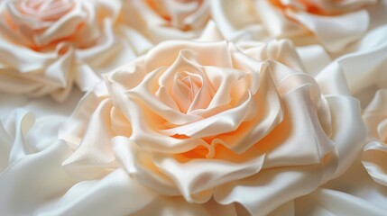 Fabric rose for wedding decoration