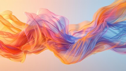 Fototapeta premium Abstract flowing colorful waves create a dynamic and vibrant visual effect, perfect for design backgrounds and creative projects.