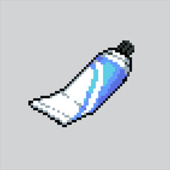 Pixel art illustration Hair Cream. Pixelated Tube Cream. Barber Tube Hair Cream pixelated for the pixel art game and icon for website and video game. old school retro.