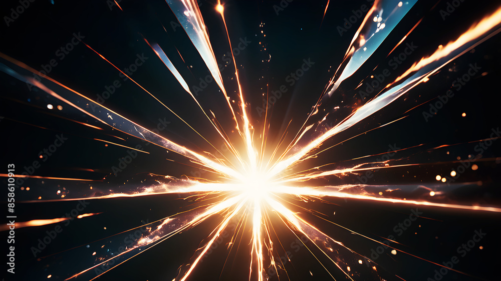 Canvas Prints create an abstract background that evokes the feel of a celestial event, such as a starburst or supe