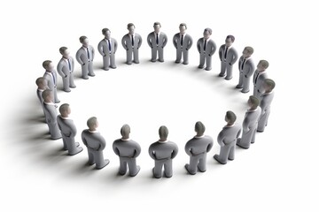 A Circle of Businessmen in Suits