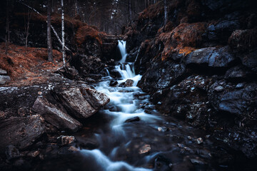 Forest Waterfall Wallpaper Background