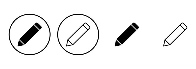 Pencil icon set. pen symbol. edit icon vector
