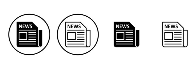 Newspaper icon set. news paper vector sign