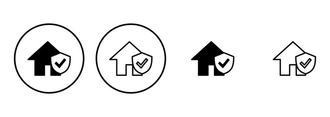 House insurance icon set. house protection icon.