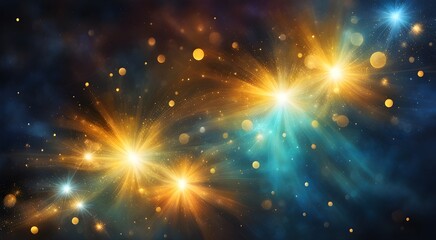 Naklejka premium A colorful galaxy of stars with a blue background