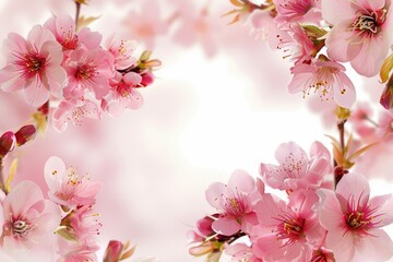 Obraz premium cherry blossom border