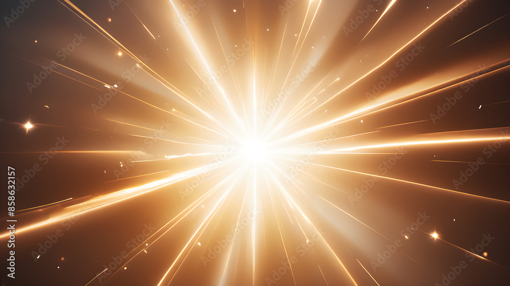 Wall mural design an abstract background featuring a glowing starburst with soft, radiant beams of light in whi