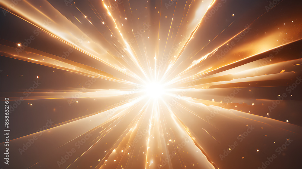Wall mural design an abstract background featuring a glowing starburst with soft, radiant beams of light in whi