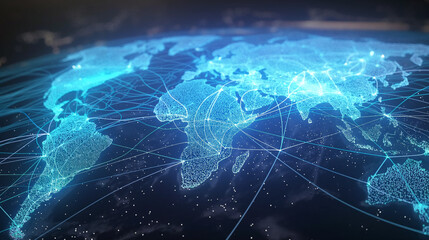 digital world map global internet connectivity 