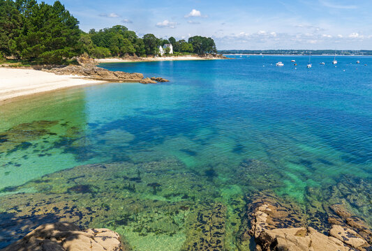 K&uuml;ste bei Fouesnant in der Bretagne, Frankreich