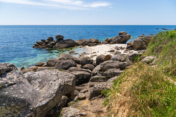 Küste bei Fouesnant in der Bretagne, Frankreich